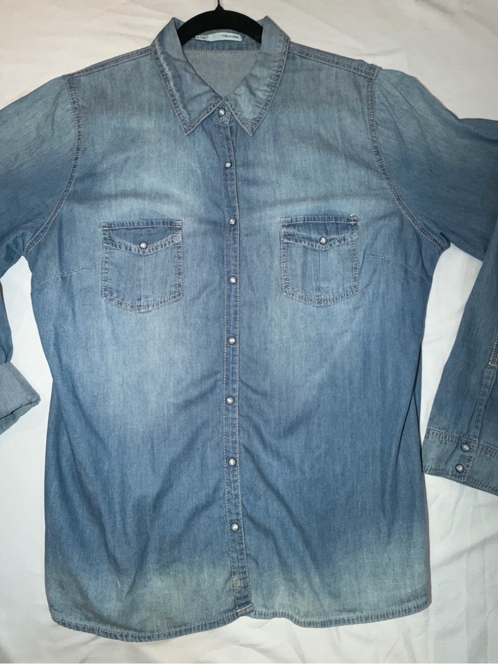Maurices Light Denim Button-Up Shirt